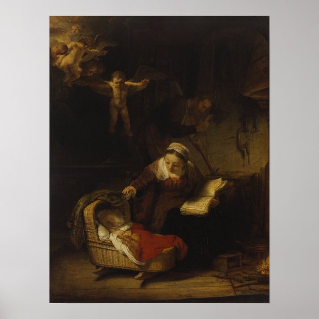 Rembrandt - Heliga familjen Poster (Framsidan)