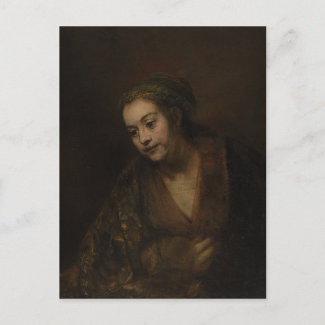 Rembrandt Hendrickje Stoffels Vykort (Framsida)