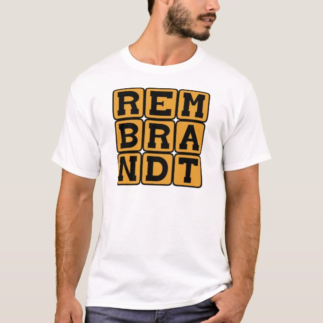 Rembrandt, holländsk målare tee (Framsida)