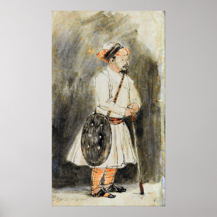 Rembrandt - Indiska krigare med en Shield 1654 Poster