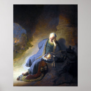 Rembrandt Jeremiah Lamating the Destruction Poster