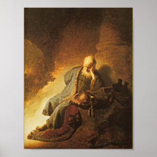 Rembrandt - Jeremiah Lamting Destruction... Poster