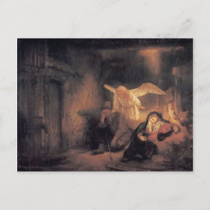 Rembrandt - Josefs dröm i stallet i Betlehem Vykort