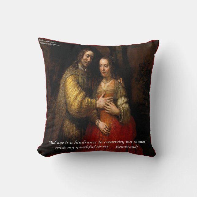 Rembrandt "Juish Bride" & "Aging Quote Pillow" Kudde (Framsida)