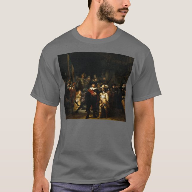 Rembrandt konst som målar Nightwatchen Tee (Framsida)