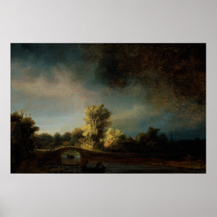 Rembrandt konstmålning landskap poster