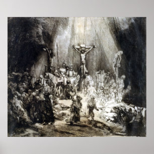 Rembrandt Kristus Crucifierad mellan två tjuvar Poster