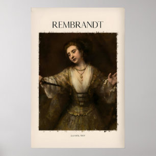 Rembrandt Lucretia664 Målning Konsttryck Barock Poster