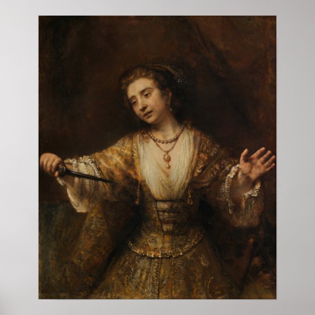 Rembrandt - Lucretia Poster (Framsidan)