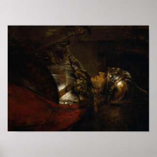 Rembrandt Man i Armor Poster