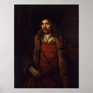 Rembrandt - Man i Päls-länkade Jackar Poster
