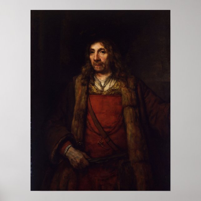 Rembrandt - Man i Päls-linda Jackar Poster (Framsidan)