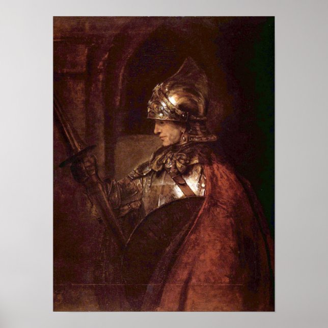 Rembrandt - Man med arm (Alexander the Underbar) Poster (Framsidan)