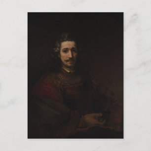 Rembrandt Man med ett förstoringsglas Vykort