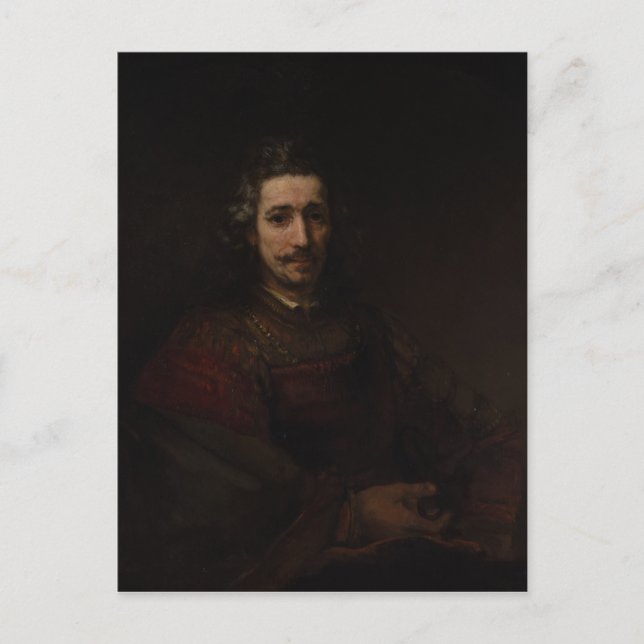 Rembrandt Man med ett förstoringsglas Vykort (Framsida)
