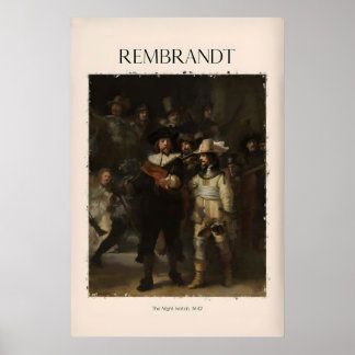 Rembrandt Nattvakten642 Berömd Holländsk Mästare Poster