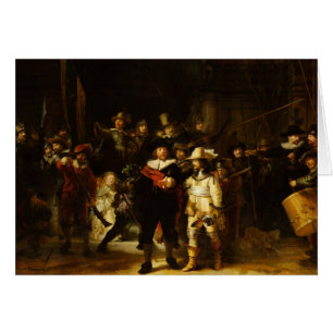Rembrandt Nightwatch Night Watch Baroque Painting Hälsningskort