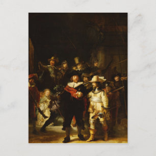 Rembrandt Nightwatch Night Watch Baroque Painting Vykort