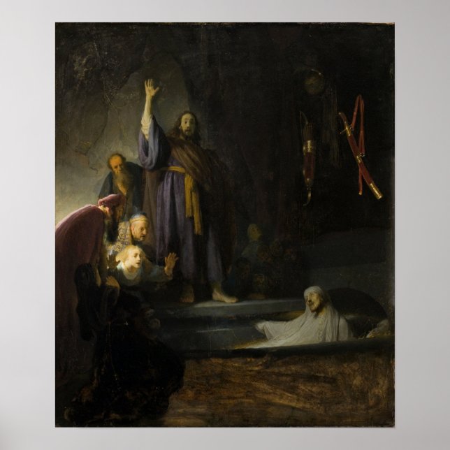 Rembrandt - ökning av Lazarus Poster (Framsidan)
