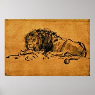 Rembrandt - på vila den Leo affischen Poster