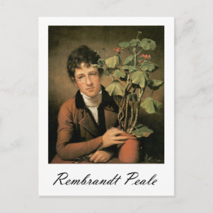 Rembrandt Peale Rubens Peale med Geranium Vykort