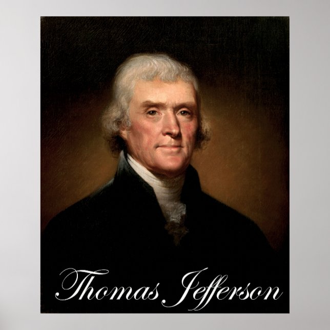 Rembrandt Peales porträtt i Thomas Jefferson Poster (Framsidan)