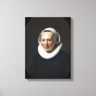 Rembrandt porträtt av en kvinna canvastryck