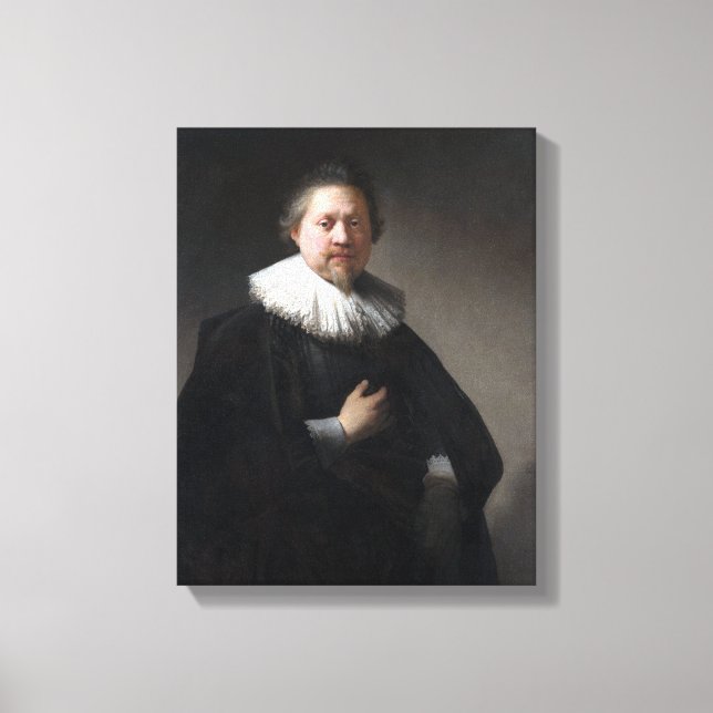 Rembrandt Porträtt från en man Canvastryck (Framsida)