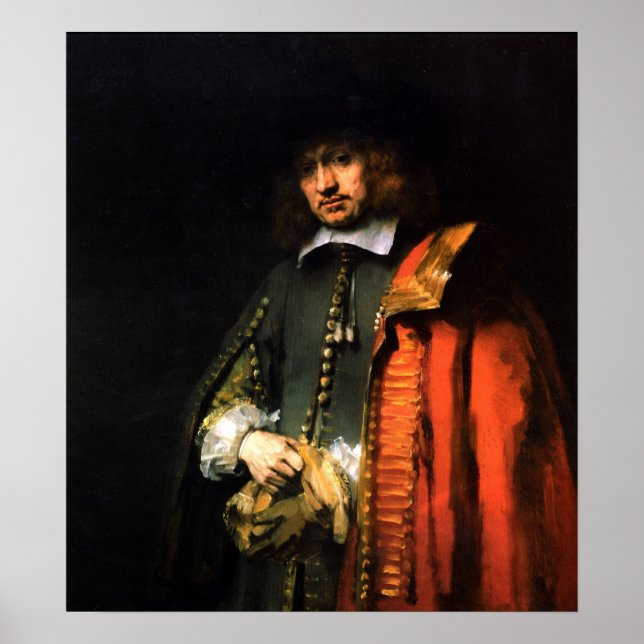 Rembrandt - Porträtt i Jan Six Poster (Framsidan)