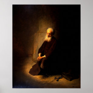 Rembrandt - S:t Petrus i fängelse, aposteln Petrus Poster