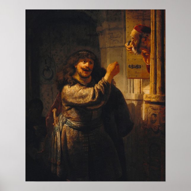 Rembrandt - Samson hotade hans Far-in-Law Poster (Framsidan)
