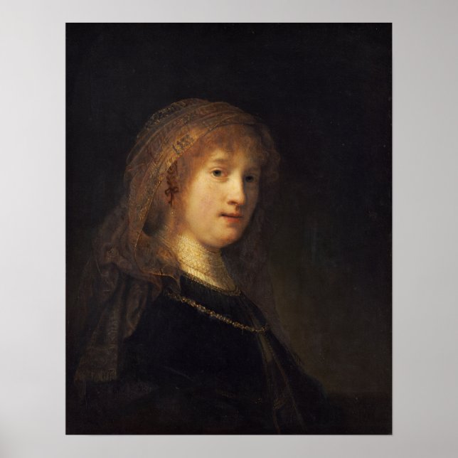 Rembrandt - Saskia Uylenburgh, Artists fru Poster (Framsidan)