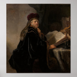 Rembrandt - Scholar på sin studie Poster