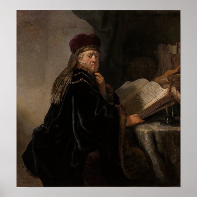 Rembrandt - Scholar på sin studie Poster (Framsidan)