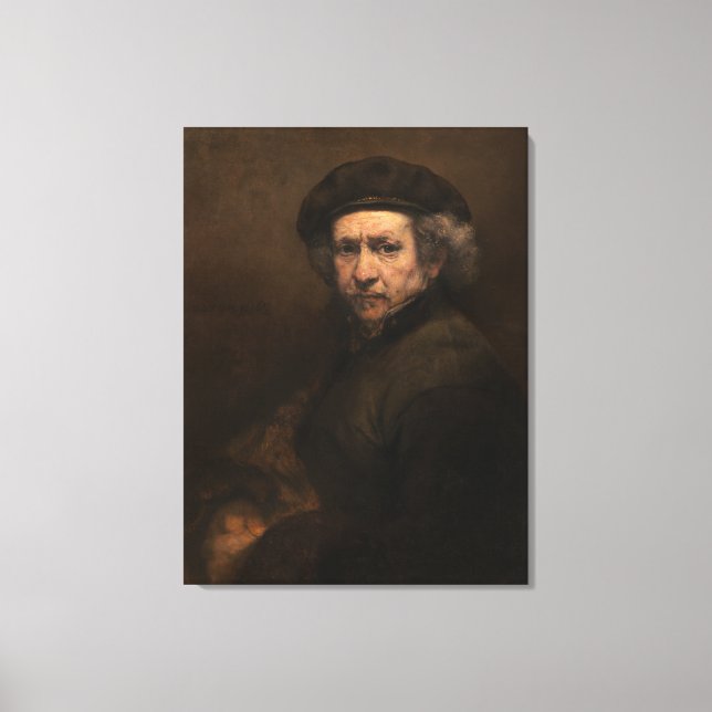 Rembrandt Self-Porträtt Canvastryck (Framsida)