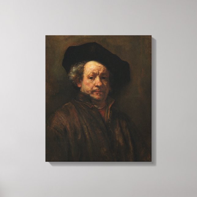 Rembrandt Self-Porträtt Canvastryck (Framsida)