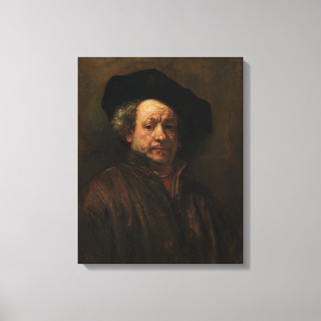 Rembrandt Self-Porträtt Canvastryck (Framsida)