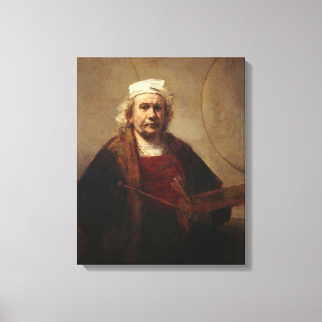 Rembrandt Self-Porträtt med två kretsar Canvastryck (Framsida)