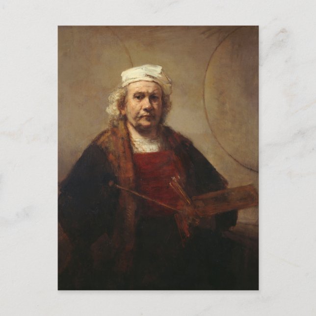 Rembrandt Self-Porträtt med två kretsar Vykort (Framsida)