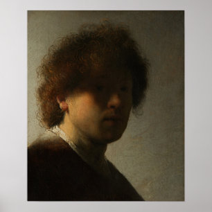 Rembrandt - Self-Porträtt vid ungdomsåldern Poster