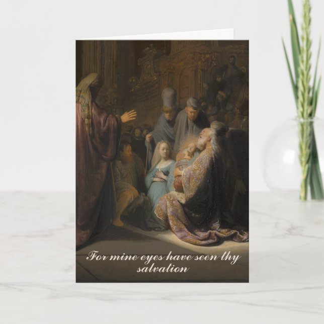 Rembrandt, Simeons Sång of Pising - Fine Art Kort (Framsida)