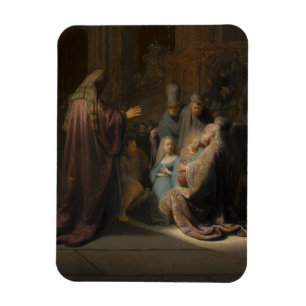 Rembrandt, Simeons Sång of Pising - Fine Art Magnet