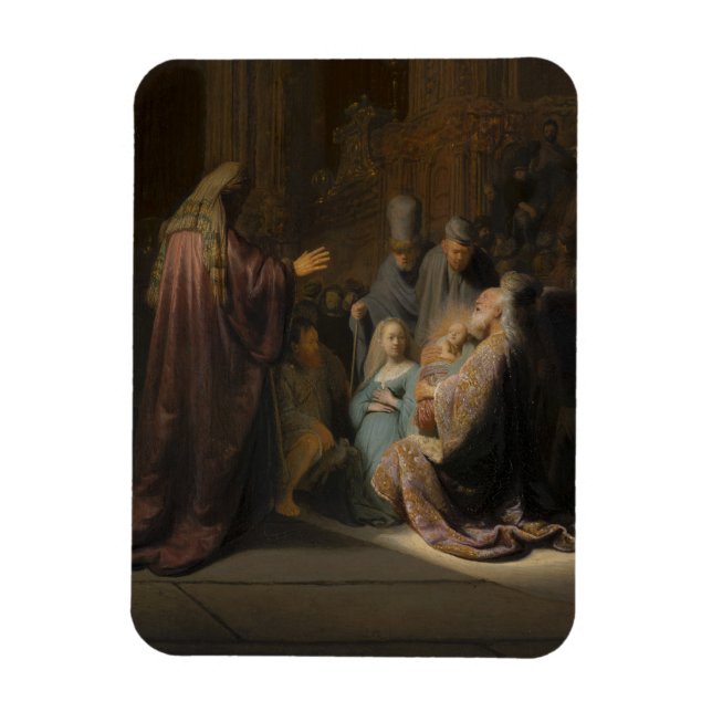 Rembrandt, Simeons Sång of Pising - Fine Art Magnet (Vertikal)