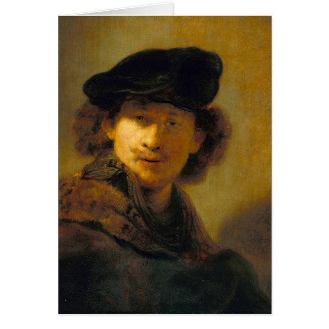 Rembrandt Självporträtt 2 Hälsningskort (Framsidan)