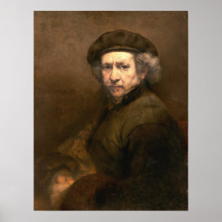 Rembrandt: Självporträtt Beret & Turned Collar Poster