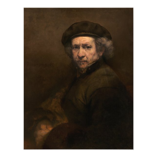 Rembrandt Självporträtt: Dutch Golden Age Painter Fototryck (Framsidan)