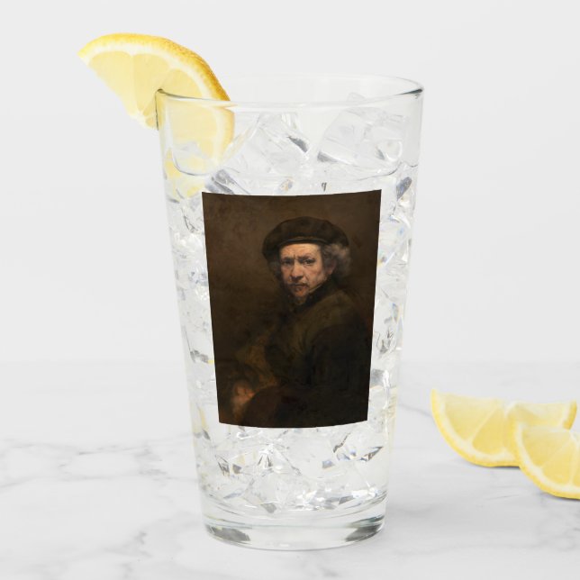 Rembrandt Självporträtt: Dutch Golden Age Painter Glaskopp (Framsida Ice)