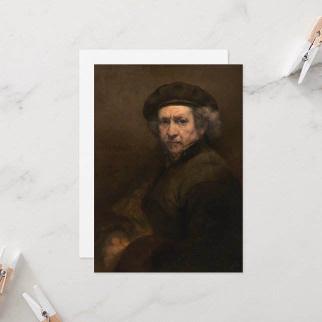 Rembrandt Självporträtt: Dutch Golden Age Painter Inbjudningar (Fram/Back In Situ)