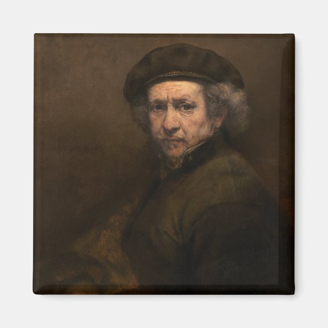 Rembrandt Självporträtt: Dutch Golden Age Painter Magnet (Framsidan)