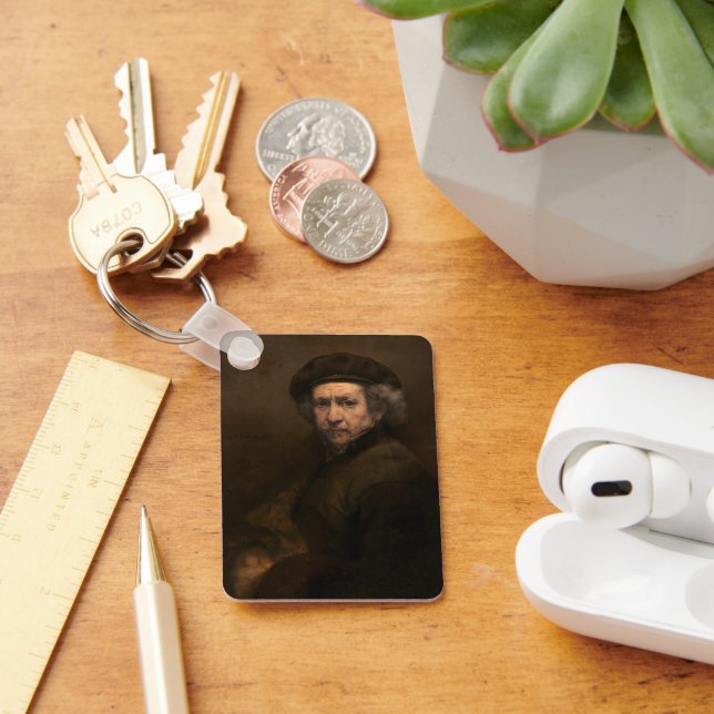 Rembrandt Självporträtt: Dutch Golden Age Painter Nyckelring (Skrivbord)